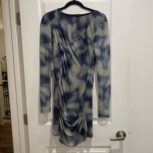 Zara printed tulle mini dress in size L
